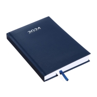 Ежедневник датированный 2024 года, А5, 176 листов, Attomex.Lancaster, обложка балакрон, ляссе, блок 70 г/м2, синий Ежедневник датированный 2024 года, А5, 176 листов, Attomex.Lancaster, обложка балакрон, ляссе, блок 70 г/м2, синий