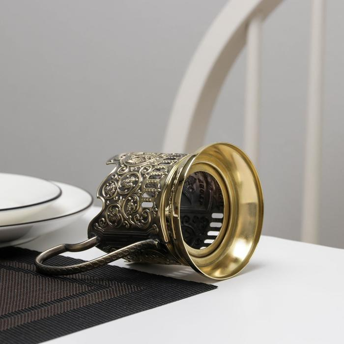 Подстаканник &laquo;Отечество. Долг. Честь&raquo;, d=72мм, латунный