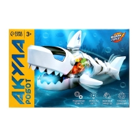 Акула «Шестерёнки», световые и звуковые эффекты, подвижные элементы, работает от батареек, цвет белый Акула «Шестерёнки», световые и звуковые эффекты, подвижные элементы, работает от батареек, цвет белый