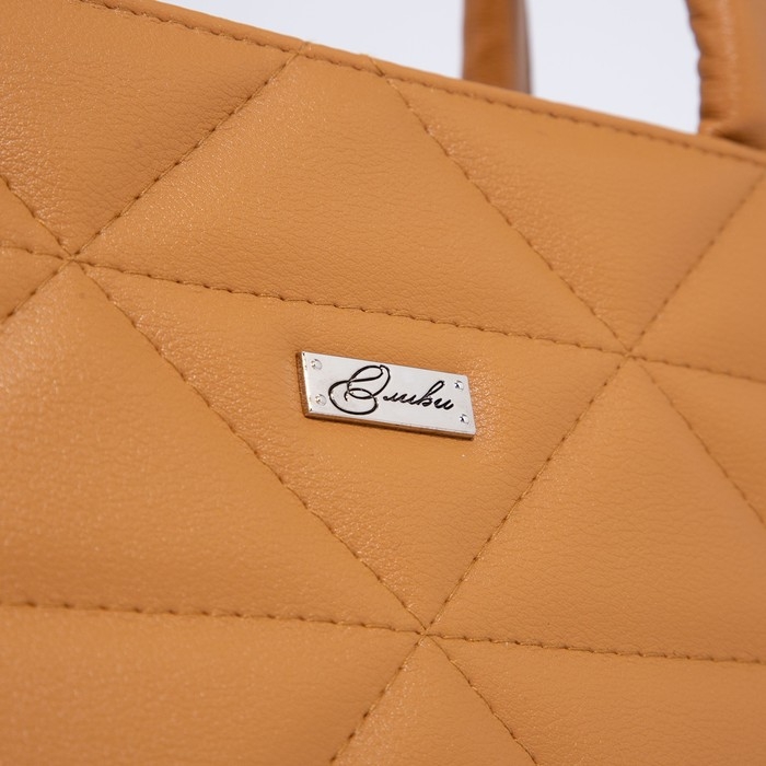 Сумка-тоут Сумка-тоут "Оливи" на молнии, цвет горчичный