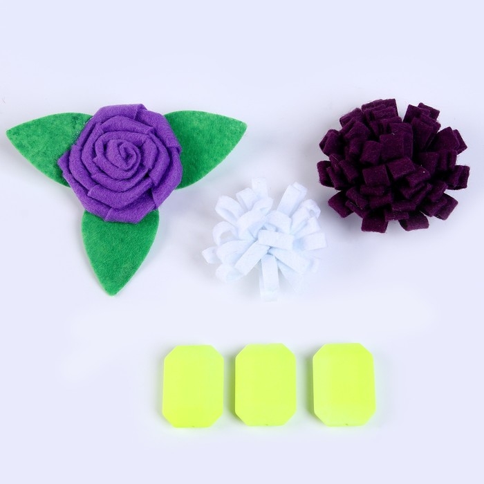 Набор для творчества: декор из фетра и набор бусин &laquo;Цветочный узор&raquo;