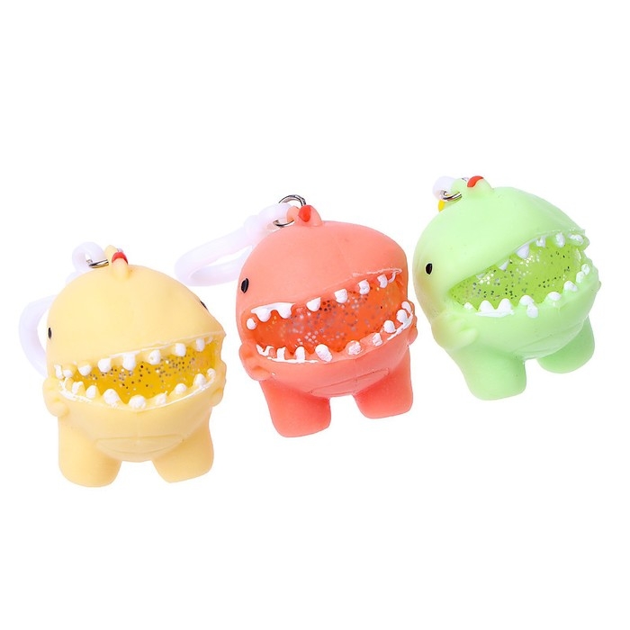 Антистресс сквиш мялка &laquo;Динозаврики&raquo;, с жидкостью, цвета МИКС, в шоубоксе