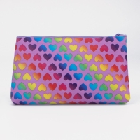 Косметичка на молнии, цвет сиреневый/разноцветный Косметичка на молнии, цвет сиреневый/разноцветный