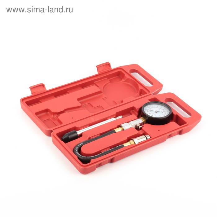 Компрессометр для бензиновых двигателей с 2 адаптерами в кейсе Компрессометр для бензиновых двигателей с 2 адаптерами в кейсе