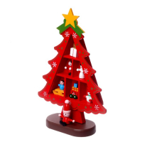 Новогодний сувенир &laquo;Ёлка с ячейками под подарки&raquo;, 14,5 &times; 19,5 см, красная