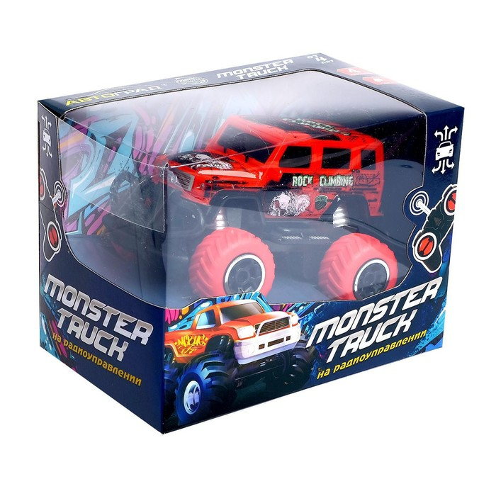 Джип радиоуправляемый &laquo;Граффити&raquo;, работает от батареек, цвет красный