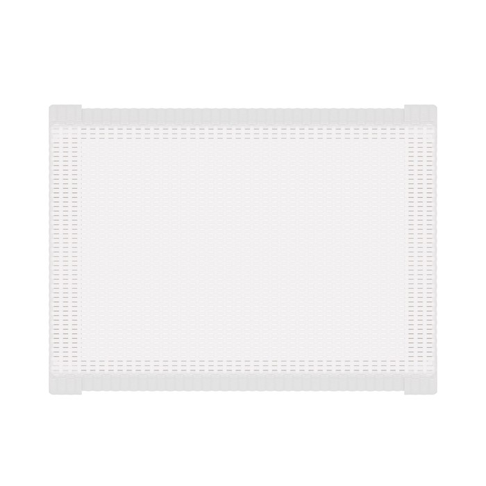 Стол "Ротанг", 76,5х57х42 см, цвет белый