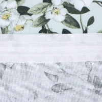 Шторы для кухни Доляна Apple flowers 146х180 см - 2 шт, подхваты - 2 шт, 100% хлопок, 164 г/м2 Шторы для кухни Доляна Apple flowers 146х180 см - 2 шт, подхваты - 2 шт, 100% хлопок, 164 г/м2