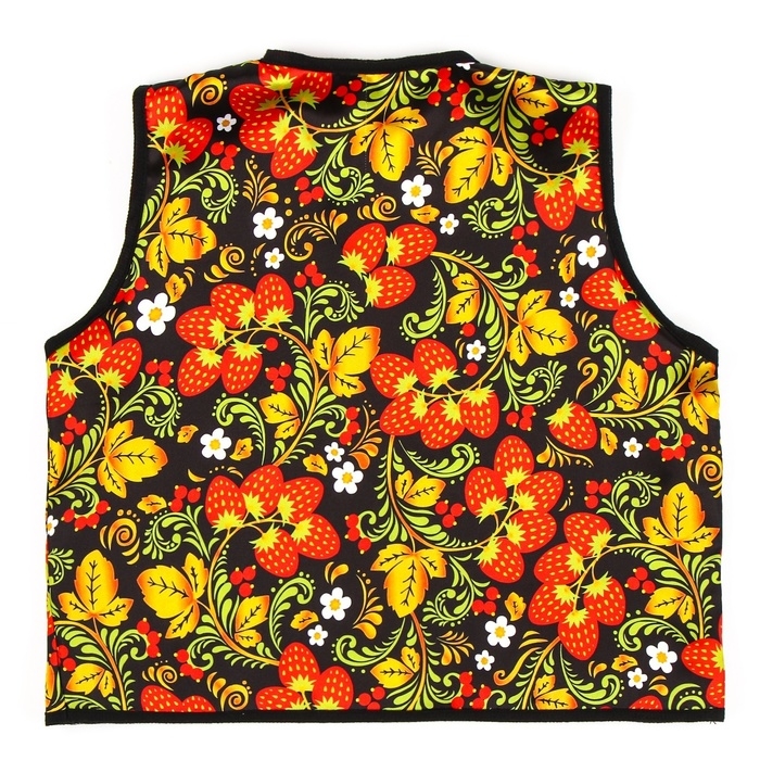 Карнавальная жилетка &laquo;Иванушка&raquo; с поясом 100 см, р. 98-110 см, цвет черный