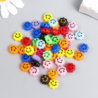 Бусины для творчества пластик "Смайлик на цветочке" яркие набор 20 гр 0,6х1х1 см Бусины для творчества пластик "Смайлик на цветочке" яркие набор 20 гр 0,6х1х1 см