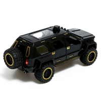 Джип металлический, 1:24, открываются двери, капот, багажник, инерция, цвет чёрный Джип металлический, 1:24, открываются двери, капот, багажник, инерция, цвет чёрный