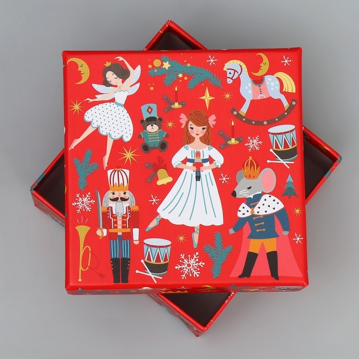 Набор подарочных коробок 10 в 1 &laquo;Щелкунчик&raquo;, 10 х 10 х 6 &ndash; 28 х 28 х 15 см, Новый год