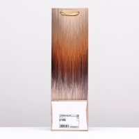 Пакет  под бутылку &laquo;Aventurine&raquo;, бронзовый, 12 x 40 x 10 см