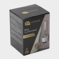 Ёршик для унитаза силиконовый SAVANNA, 10,8×42,5 см, цвет серый Ёршик для унитаза силиконовый SAVANNA, 10,8×42,5 см, цвет серый