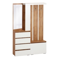 Прихожая Крона, 1260х350х1980, Дуб крафт золотой/Белый Прихожая Крона, 1260х350х1980, Дуб крафт золотой/Белый