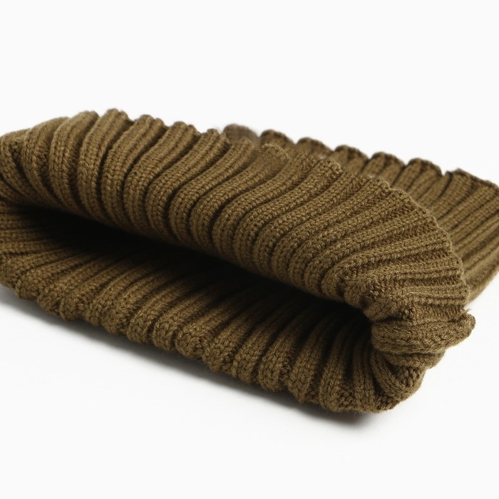 Комплект для девочки (шапка, снуд), цвет хаки, размер 50-54 Комплект для девочки (шапка, снуд), цвет хаки, размер 50-54