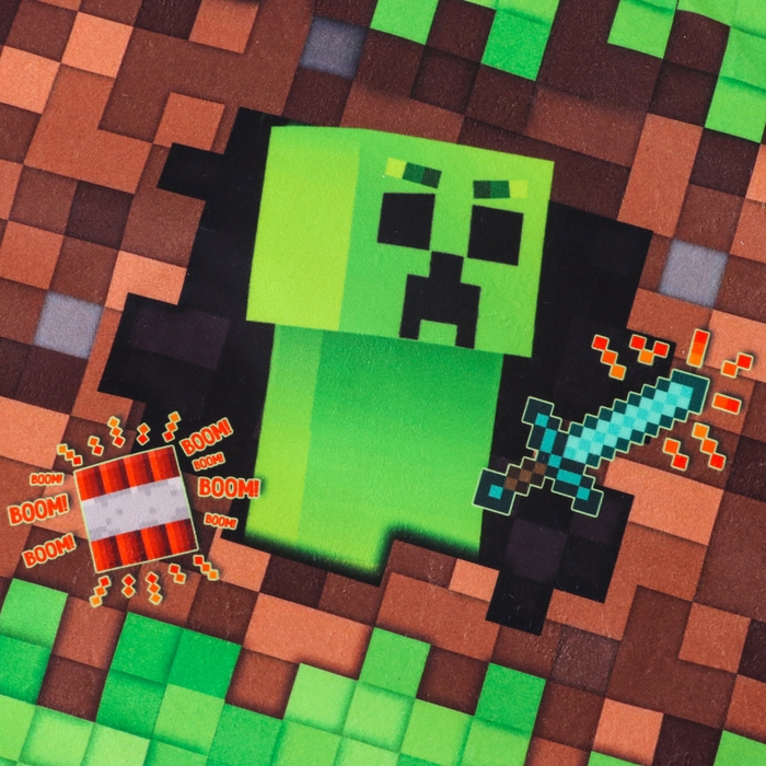 Сумка детская &laquo;Майнкрафт&raquo;, 35 &times; 30 см, цвет зелёный