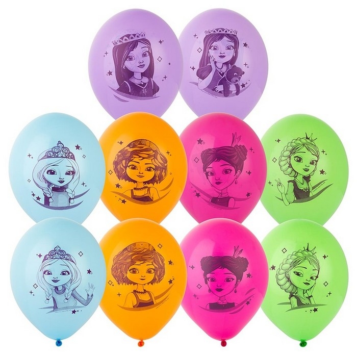 Шар латексный 14 Шар латексный 14" «Царевны», пастель, 2-сторонний, набор 50 шт., МИКС