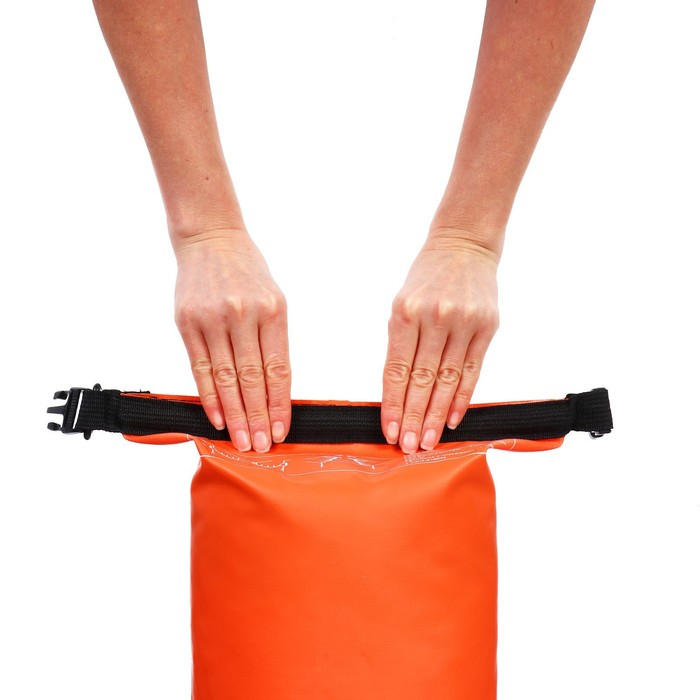 Гермомешок YUGANA, ПВХ, водонепроницаемый 10 литров, один ремень, оранжевый