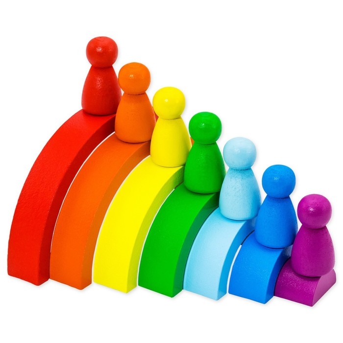 Пирамидка &laquo;Ступеньки. Радуга&raquo;