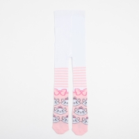 Колготки детские «Мари», Коты аристократы, рост 110-116 см, цвет белый/розовый Колготки детские «Мари», Коты аристократы, рост 110-116 см, цвет белый/розовый