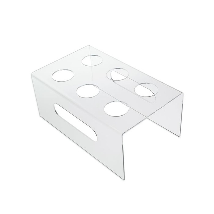 Подставка под мороженое 25&times;18&times;15, оргстекло 2 мм, d=4 см, цвет прозрачный, В ЗАЩИТНОЙ ПЛЁНКЕ