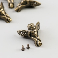 Уголок (ножка) для шкатулки металл "Ангел" набор 4 шт бронза 2,3х2,6х1 см Уголок (ножка) для шкатулки металл "Ангел" набор 4 шт бронза 2,3х2,6х1 см