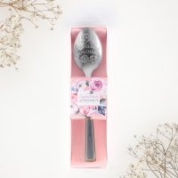 Ложка чайная с гравировкой &laquo;Любимая доченька&raquo;, в подарочной коробке, 3 х 14 см.