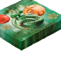 Салфетки новогодние бумажные &laquo;С Новым годом: игрушки&raquo;, двухслойные, 33х33 см, 20 шт.