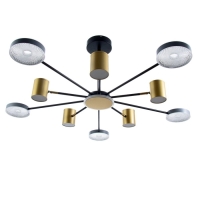 Люстра "Артеко" 10хLED 190Вт 3000-6000К серо-золотой 104х104х31 см BayerLux Люстра "Артеко" 10хLED 190Вт 3000-6000К серо-золотой 104х104х31 см BayerLux