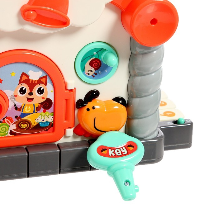 Игрушка развивающая логическая &laquo;Домик с ручкой&raquo;, световые и звуковые эффекты, счёты, пианино, сортер