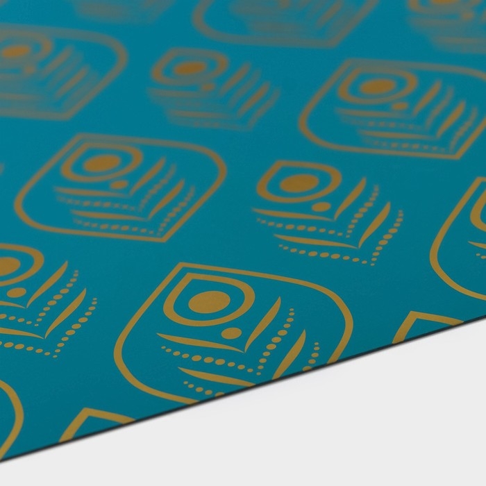 Салфетки сервировочные на стол Доляна &laquo;Перья&raquo;, 4 шт, 30&times;45 см, цвет бирюзовый