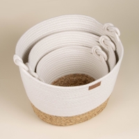 Корзины для хранения ручной работы SL Home, 3 шт: 24&times;21&times;17 см, 30&times;25&times;22 см, 35&times;30&times;27 см