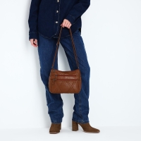 Сумка-мешок на молнии, цвет коричневый Сумка-мешок на молнии, цвет коричневый