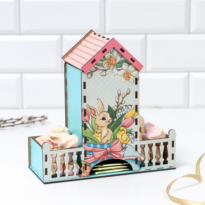 Чайный домик &laquo;Пасха&raquo;, 20 х 20 х 8,6 см.