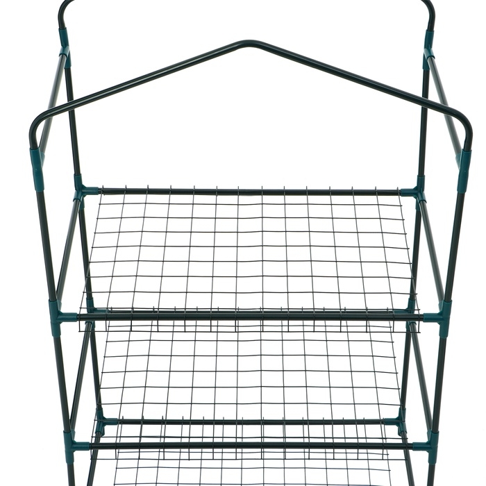 Стеллаж для рассады, 3 полки, 110 &times; 40 &times; 65 см, металлический каркас d = 12 мм, без чехла, Greengo