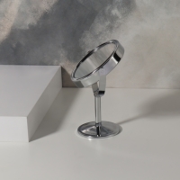 Зеркало на ножке «Круг», двустороннее, с увеличением, d зеркальной поверхности 7,7 см, цвет серебристый Зеркало на ножке «Круг», двустороннее, с увеличением, d зеркальной поверхности 7,7 см, цвет серебристый