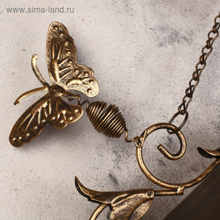 Часы настенные двусторонние, на подвесе Часы настенные двусторонние, на подвесе "Скворечник", бесшумные, 42 х 77 см