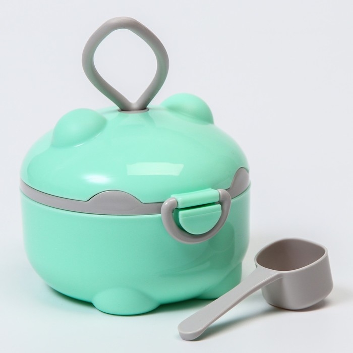 Контейнер для детского питания Мишка 2, 150 мл, цвет бирюзовый Контейнер для детского питания Мишка 2, 150 мл, цвет бирюзовый
