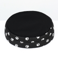 Лежанка Lowcost круглая, поплин, 40 х 40 х 12 см, черная с лапками Лежанка Lowcost круглая, поплин, 40 х 40 х 12 см, черная с лапками