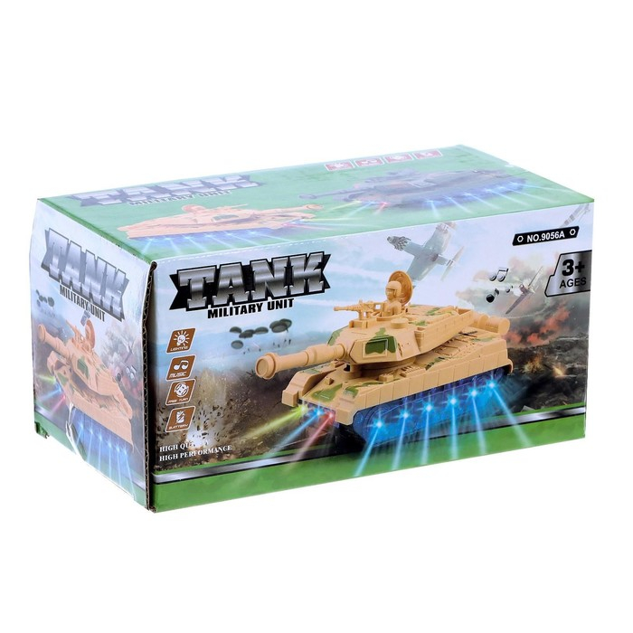 Танк &laquo;Победа&raquo;, работает от батареек, свет и звук, цвета МИКС