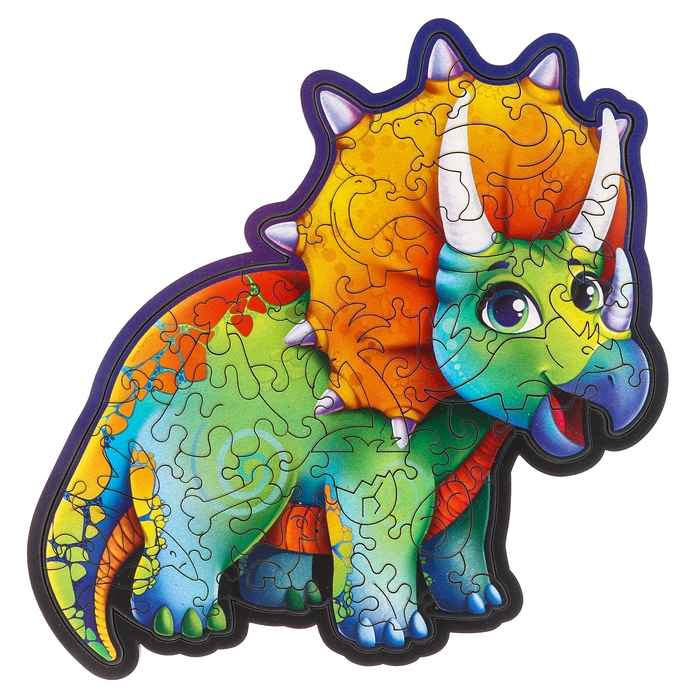 Пазл деревянный фигурный &laquo;Трицератопс&raquo;, 61 элементов