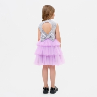 Платье для девочки с пайетками KAFTAN, размер 34 (122-128), цвет лиловый