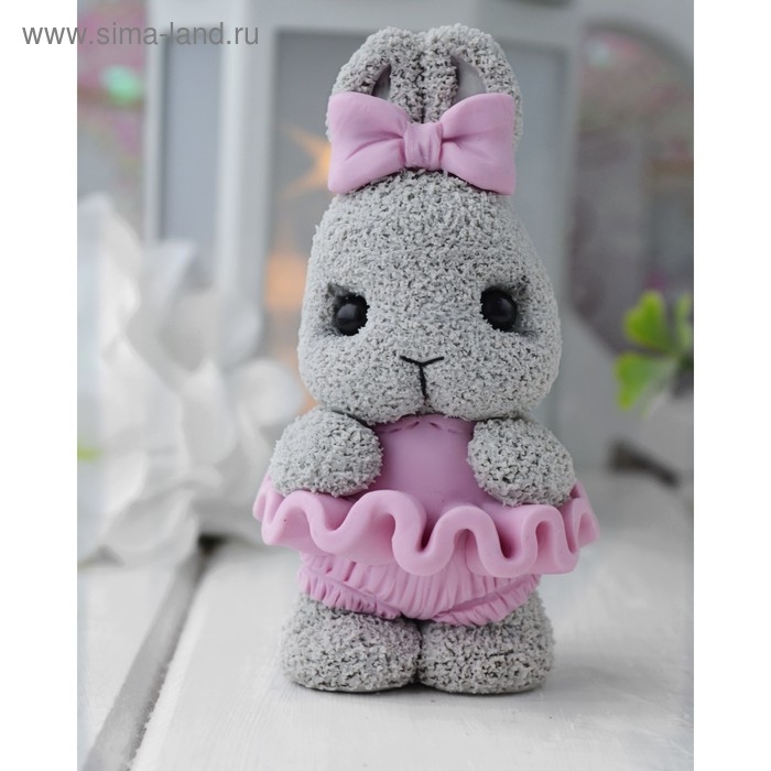 Силиконовая форма для мыла &laquo;Зайчик в юбочке и с бантиком&raquo;