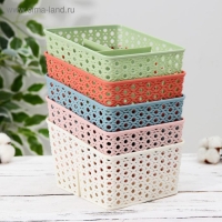 Органайзер для мелочей «Петельки», 3 отделения, 15,5×13,5×10 см, цвет МИКС Органайзер для мелочей «Петельки», 3 отделения, 15,5×13,5×10 см, цвет МИКС