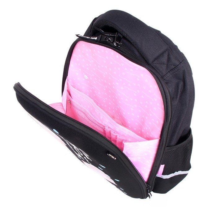 Рюкзак каркасный 38 х 30 х 20 см, пенал в подарок, Bruno Visconti Рюкзак каркасный 38 х 30 х 20 см, пенал в подарок, Bruno Visconti "Мороженое"