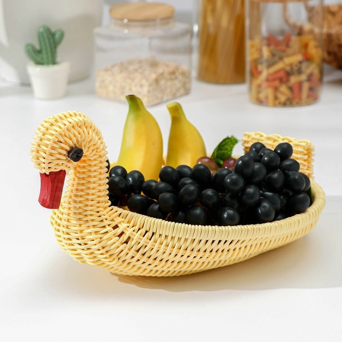 Корзинка для подачи Доляна &laquo;Лебедь&raquo;, 32&times;21&times;17 см