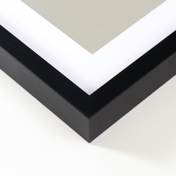 Фоторамка МДФ "Valerie" 40х50 см с паспарту 30х40 см, чёрный (пластиковый экран)