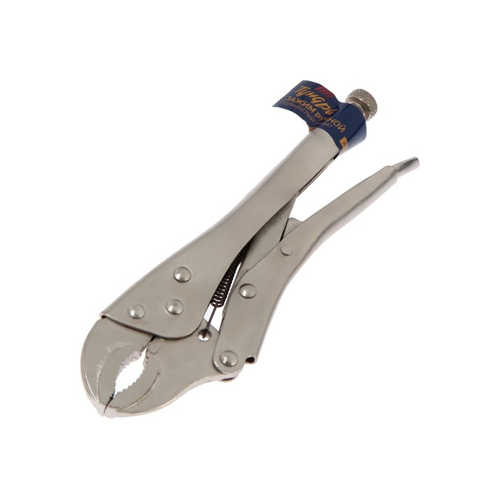 Зажим ручной ТУНДРА, полукруглый захват, с фиксатором, 250 мм