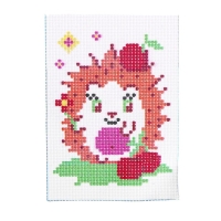 Вышивка крестиком для детей &laquo;Ёжик&raquo;, набор для творчества, 14 х 10 см